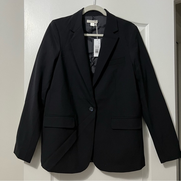 Outerknown Black Virgin Wool Oversized Blazer Jacket *NWT* - Picture 2 of 14